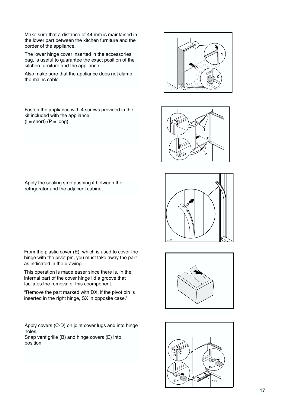 Zanussi ZBB 6244 User Manual | Page 17 / 20