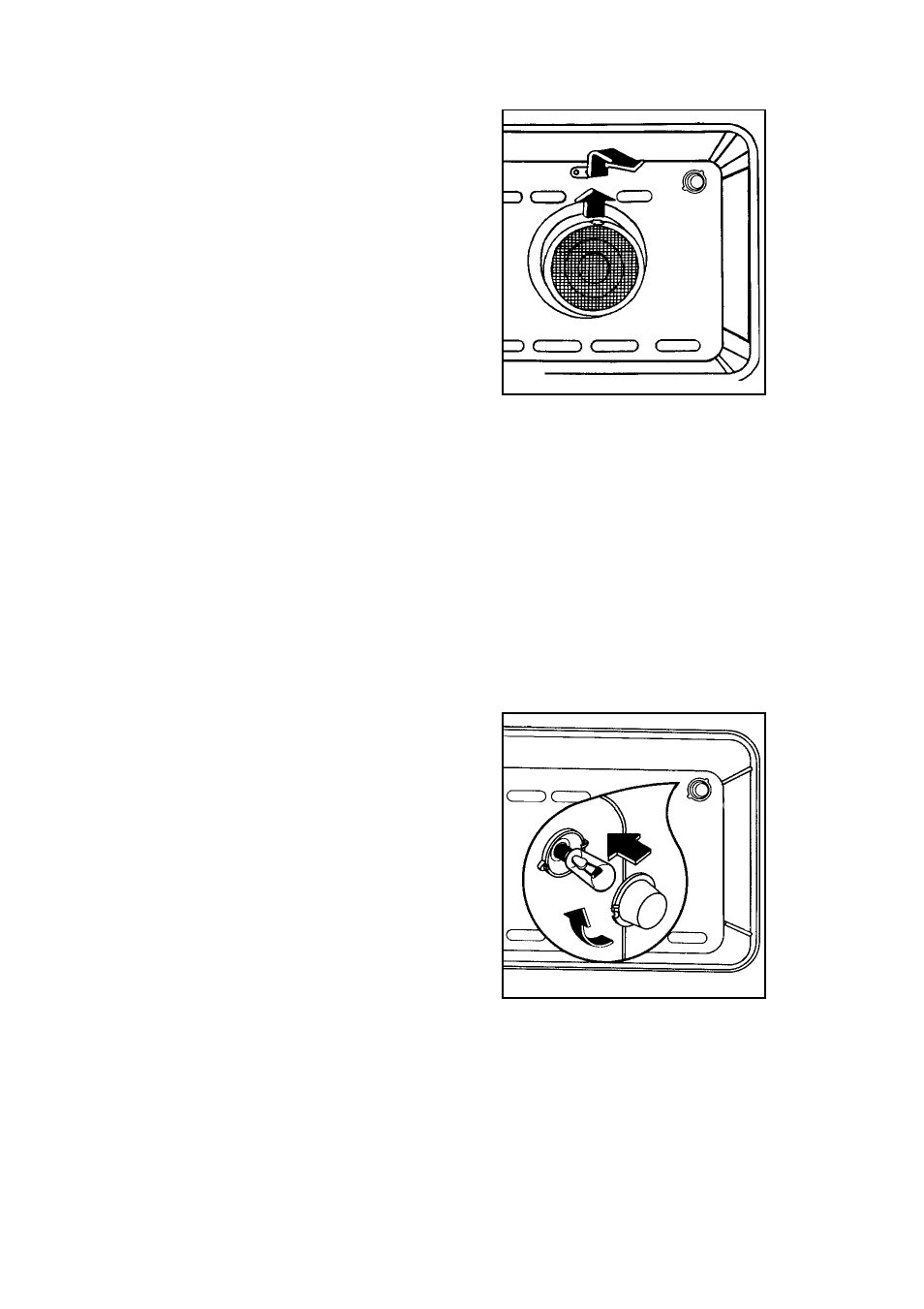 Replacing the oven light | Zanussi ZBF 860 User Manual | Page 17 / 21