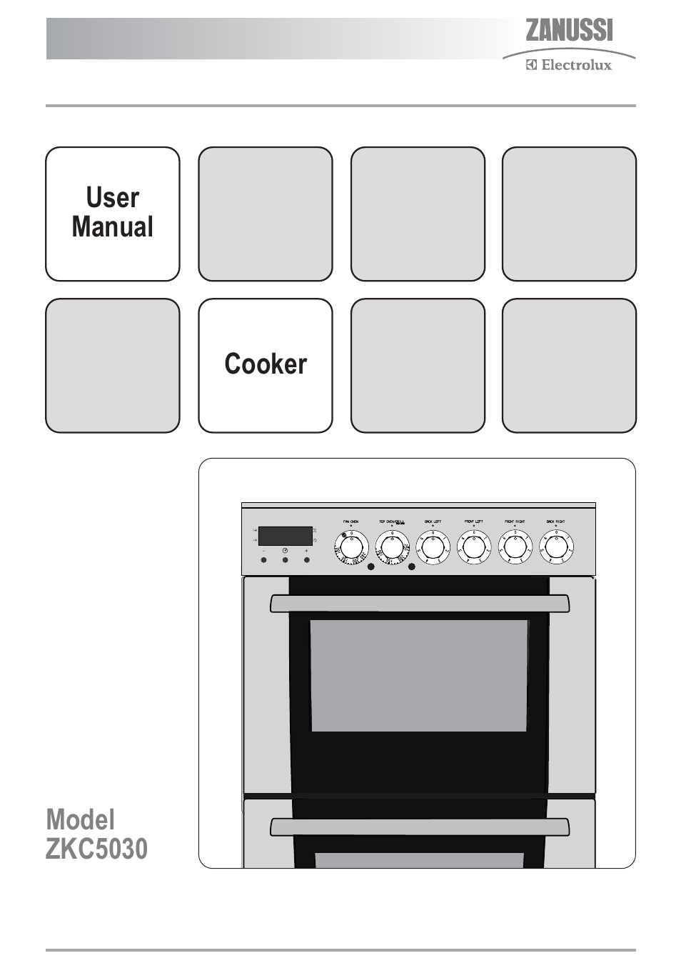 Zanussi ZKC5030 User Manual | 36 pages