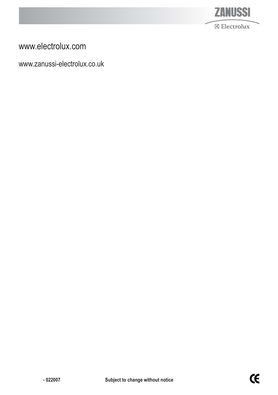 Zanussi ZKC5030 User Manual | Page 36 / 36