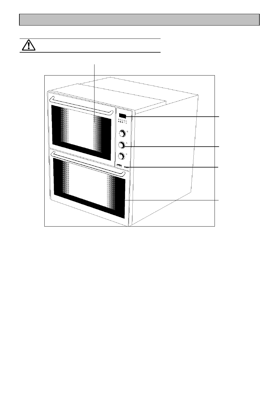 Description of the cooker, Built in electric double oven | Zanussi ZHF865 User Manual | Page 4 / 52