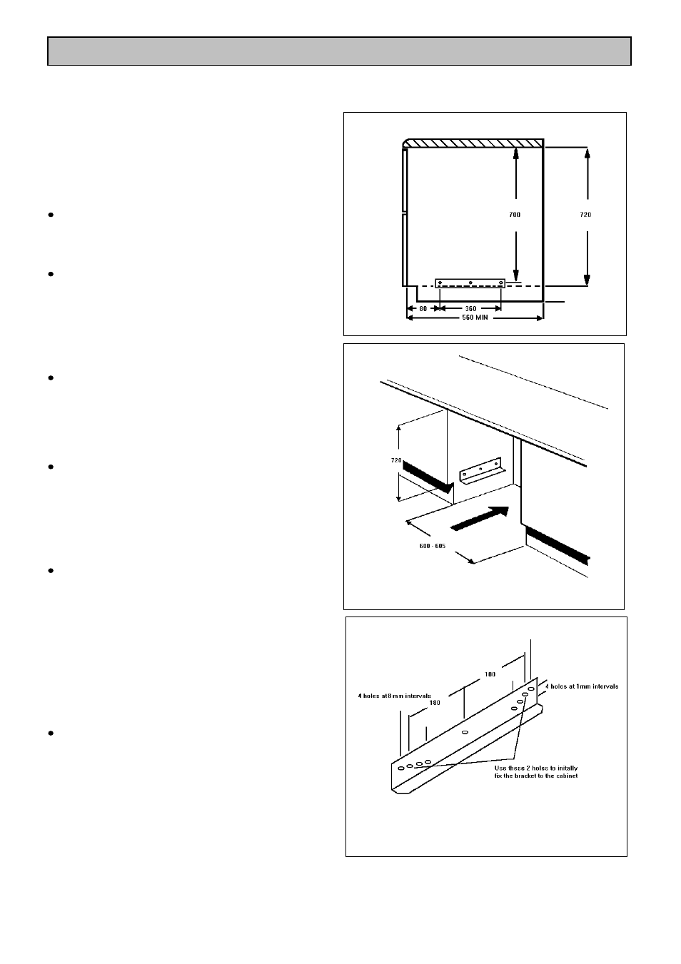 Installation instructions, Preparing cabinet for fitting oven | Zanussi ZHF865 User Manual | Page 42 / 52