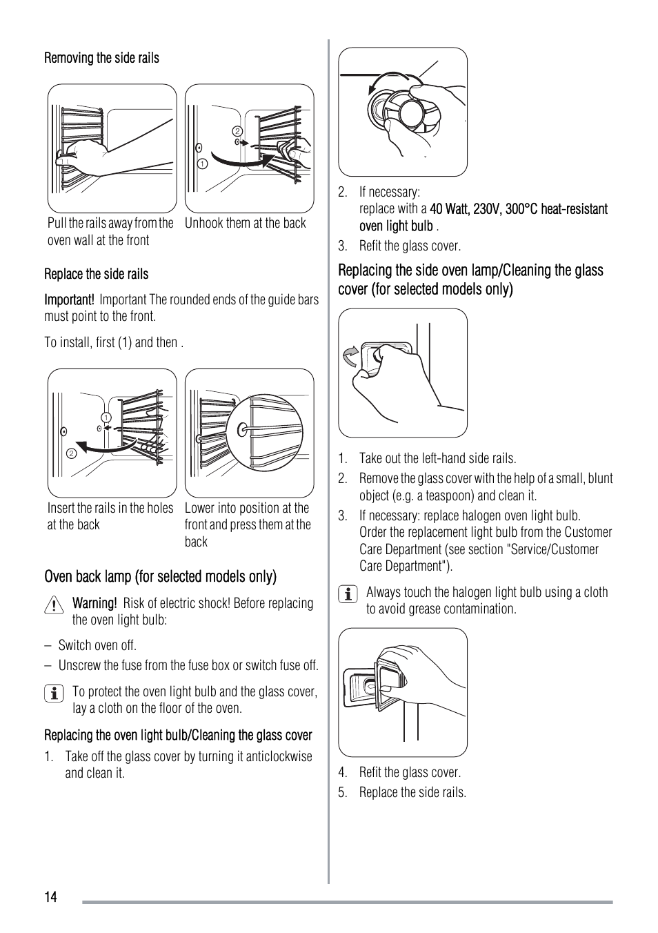 Zanussi ZOD370 User Manual | Page 14 / 28