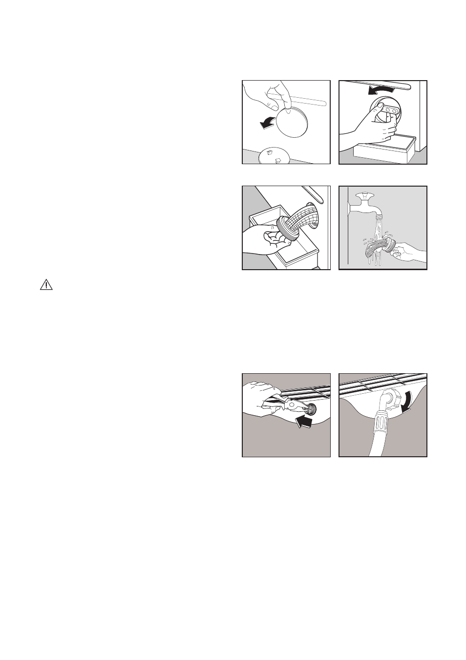 Cleaning the filter, The dangers of freezing, The water drain filter | Warning, The water inlet filter | Zanussi FLS-879C User Manual | Page 14 / 23