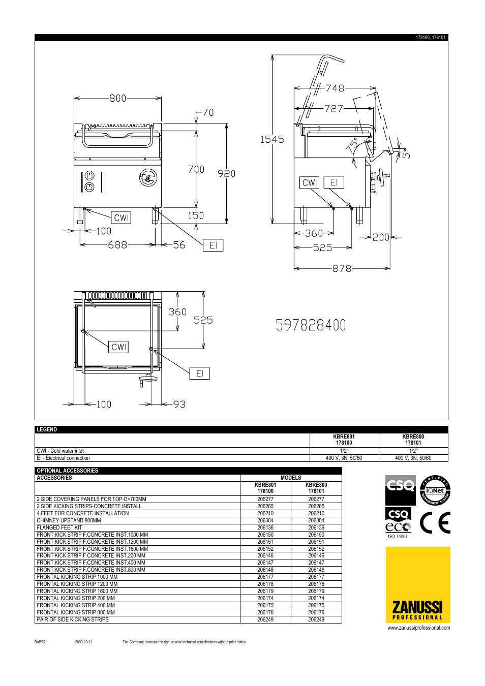 Zanussi | Zanussi N 700 User Manual | Page 2 / 2