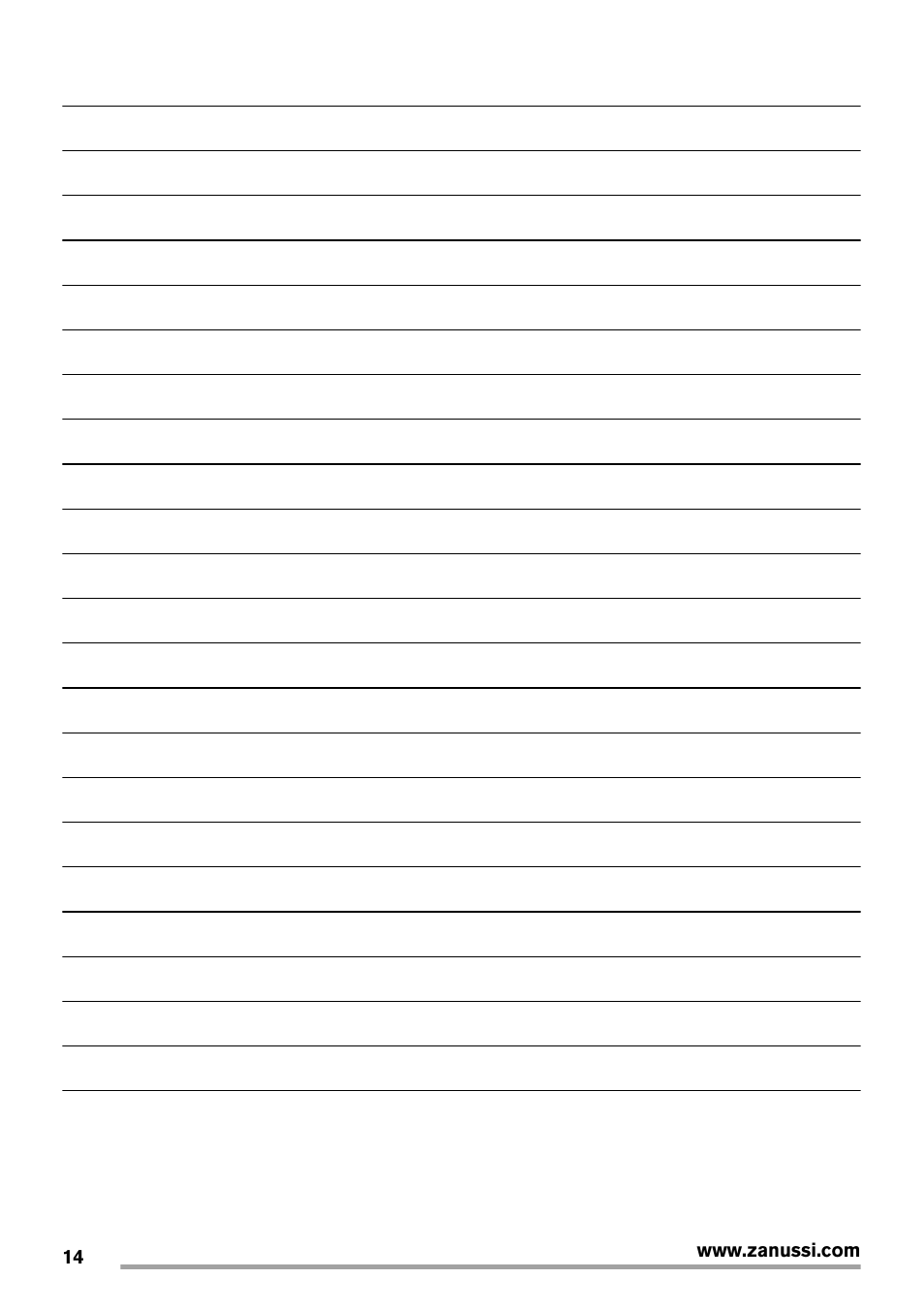 Zanussi ZVM640F User Manual | Page 14 / 16