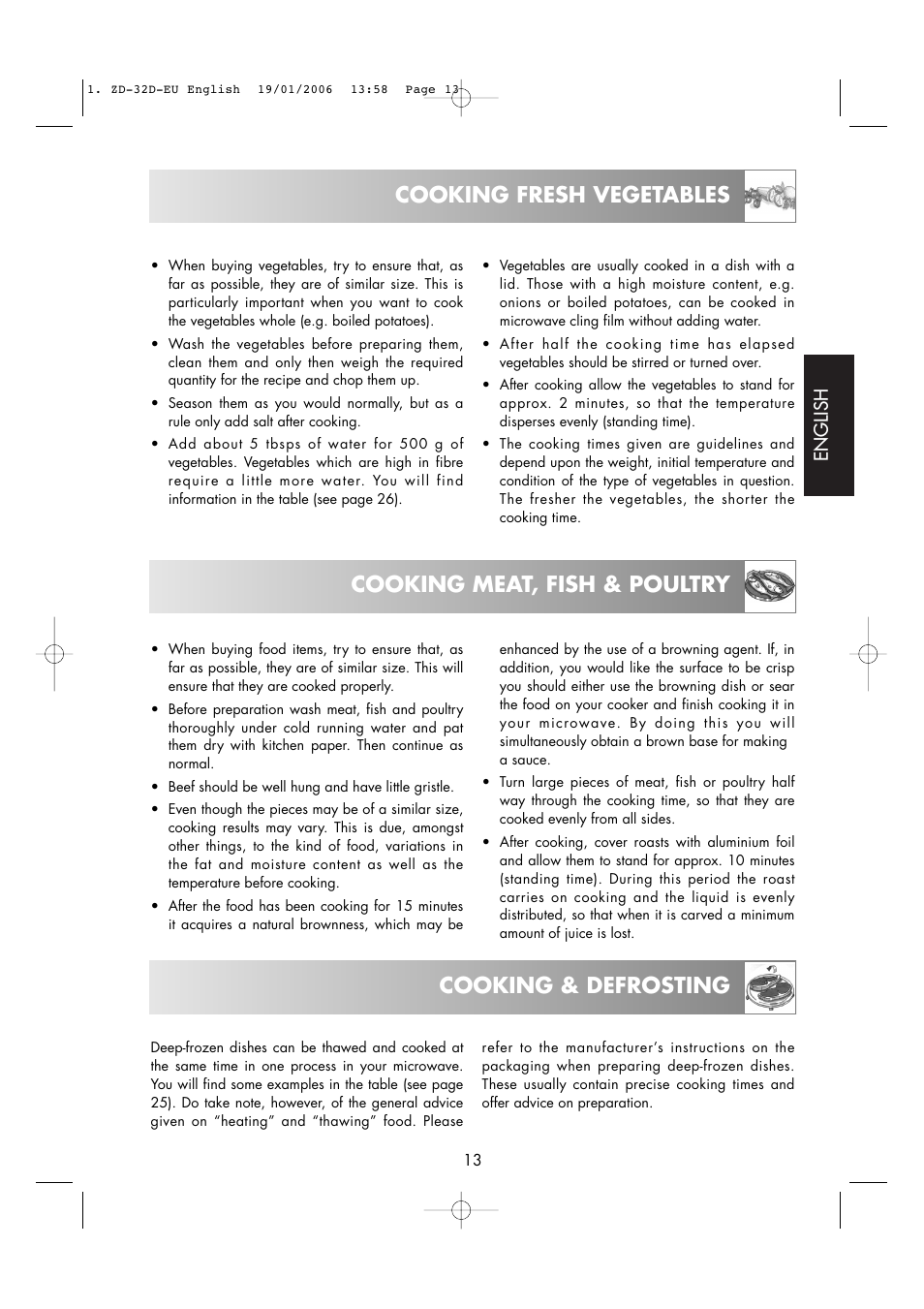 English | Zanussi ZM266 User Manual | Page 15 / 40