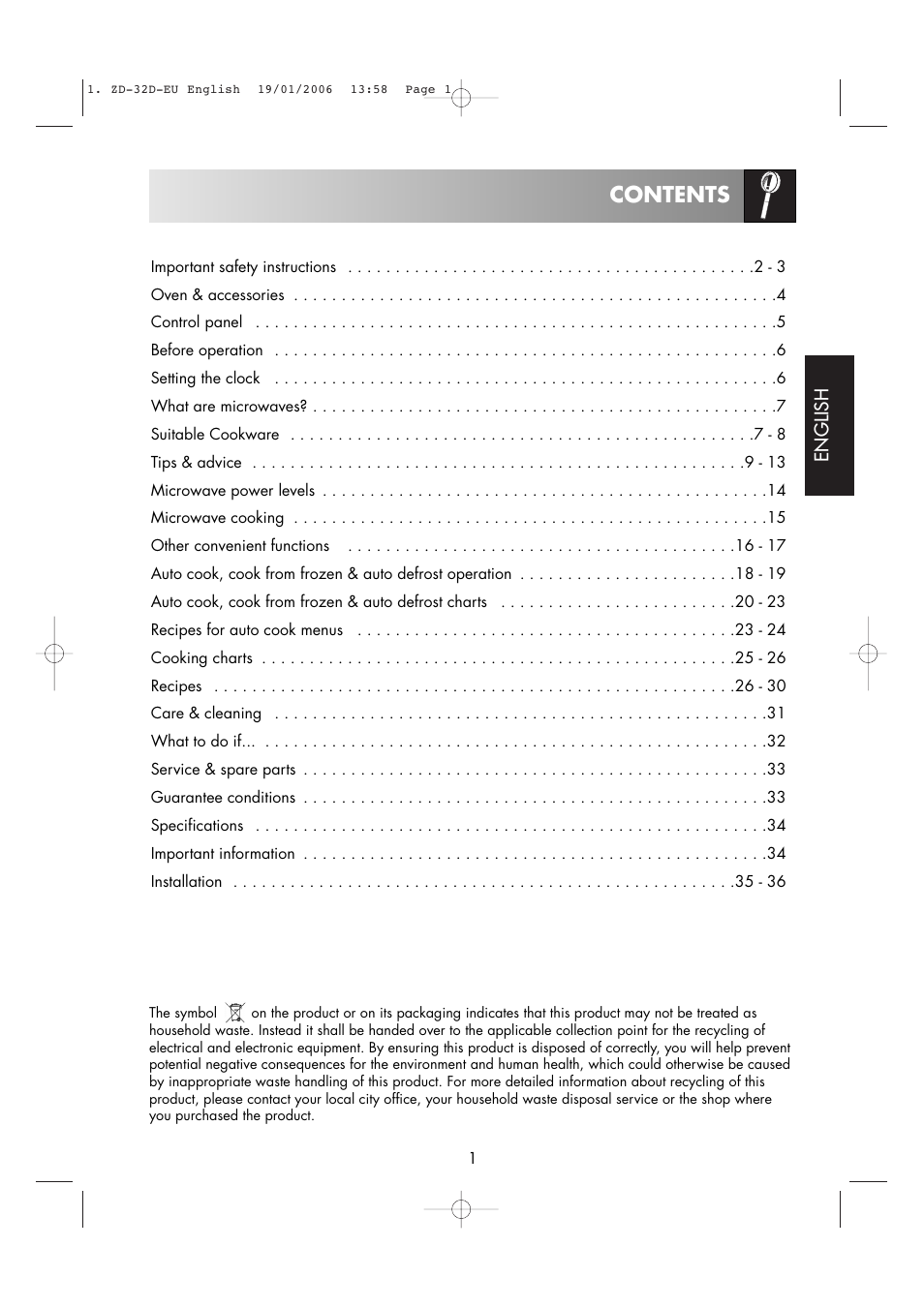 Zanussi ZM266 User Manual | Page 3 / 40