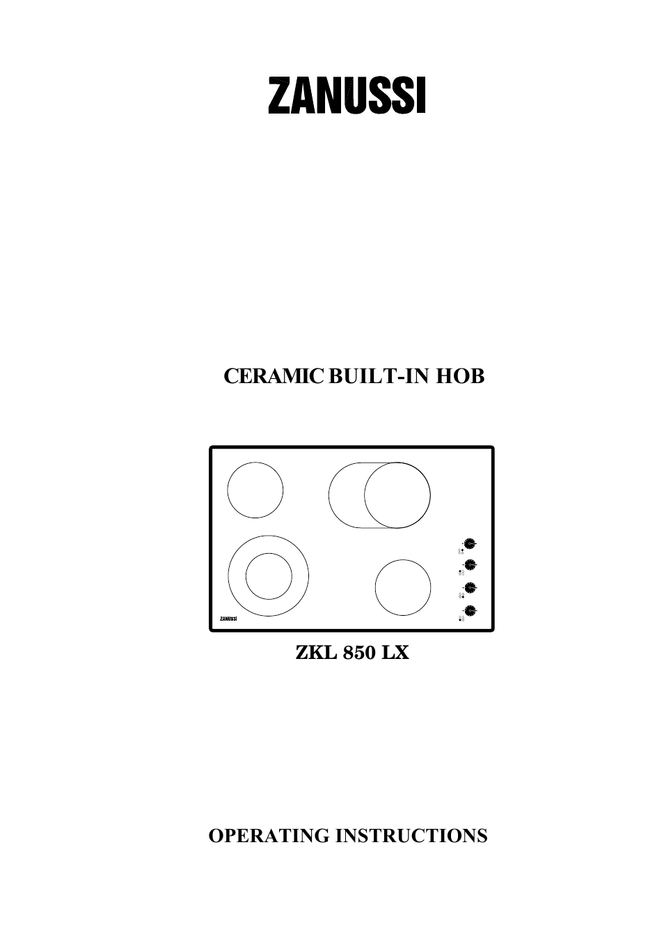 Zanussi ZKL 850 LX User Manual | 18 pages
