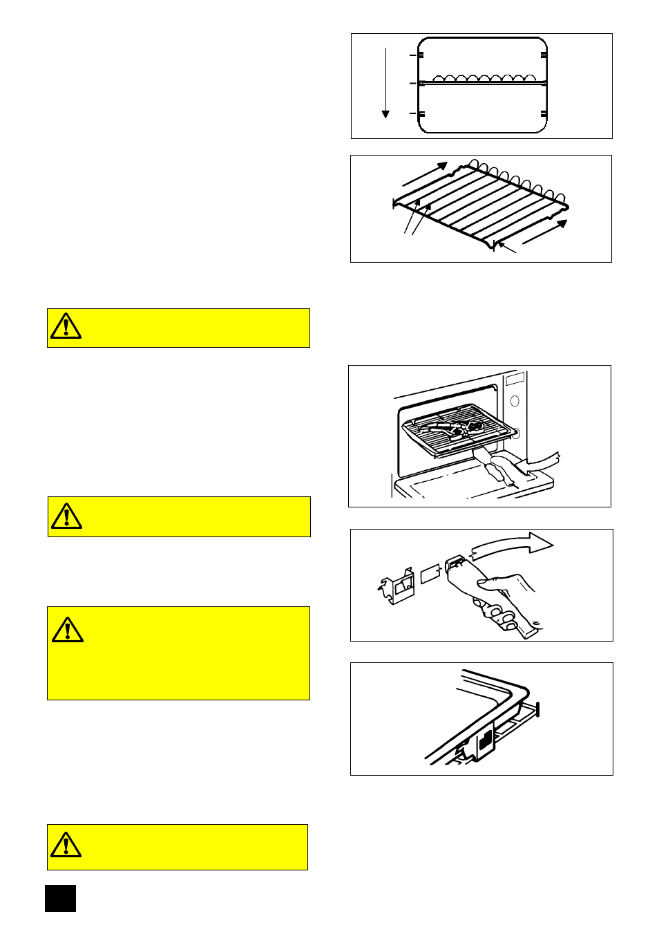 The grill shelf, The grill pan and handle | Zanussi ZUG 78 User Manual | Page 16 / 48