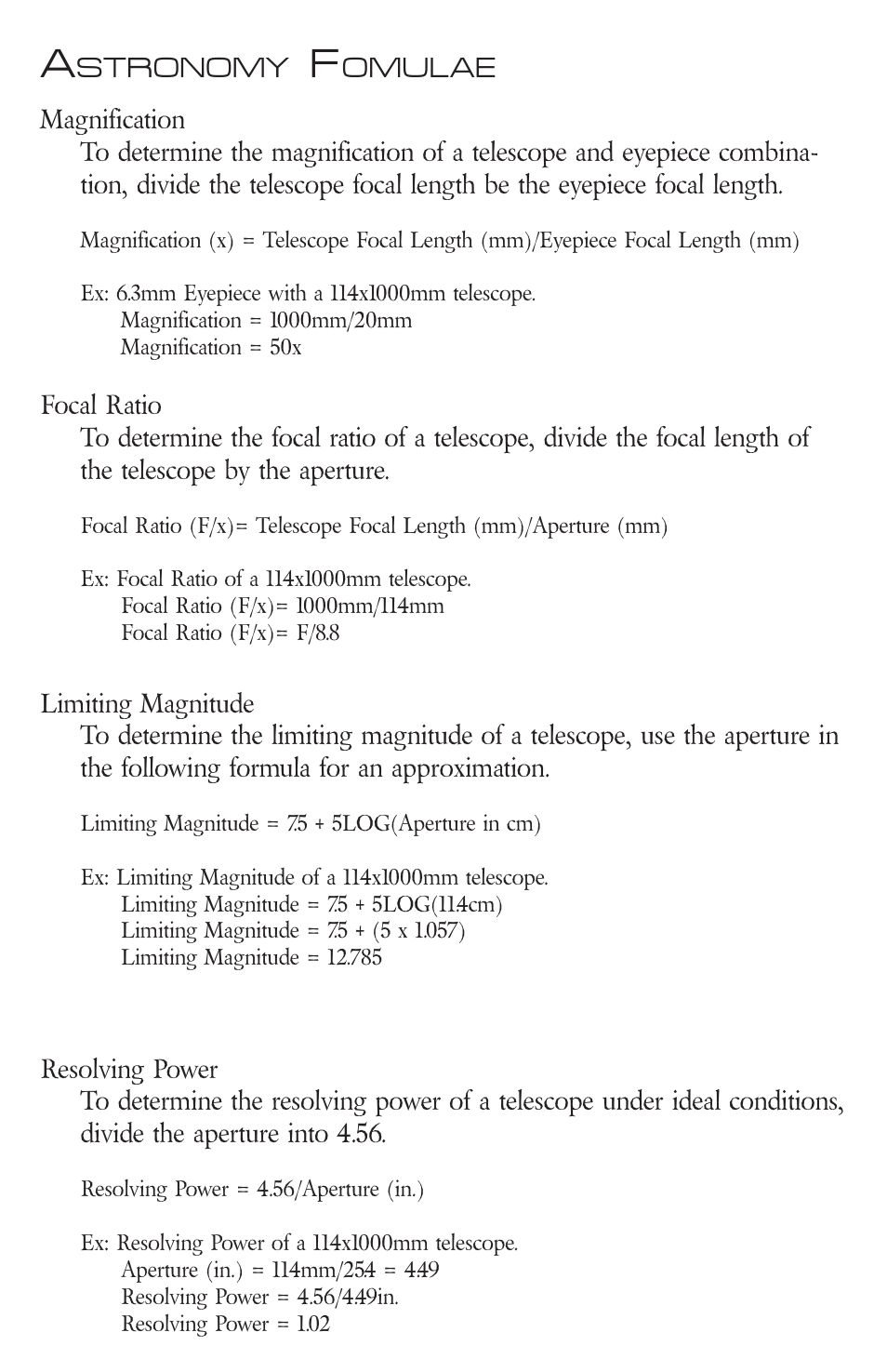 Zhumell ECLIPSE 114 User Manual | Page 15 / 20