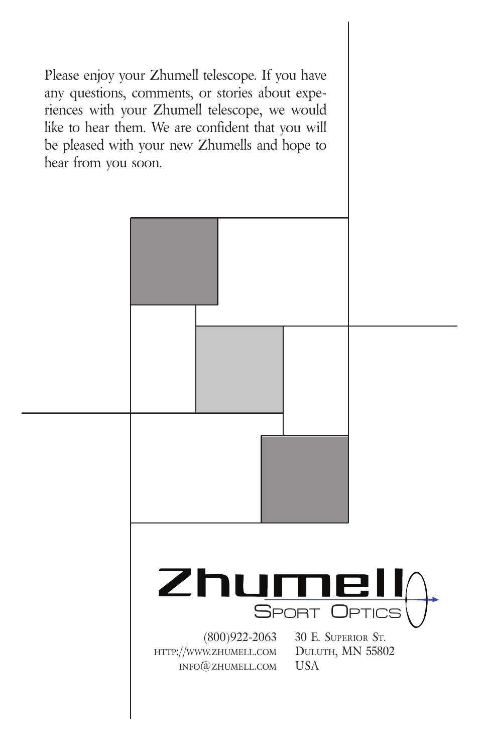Zhumell ECLIPSE 114 User Manual | Page 20 / 20