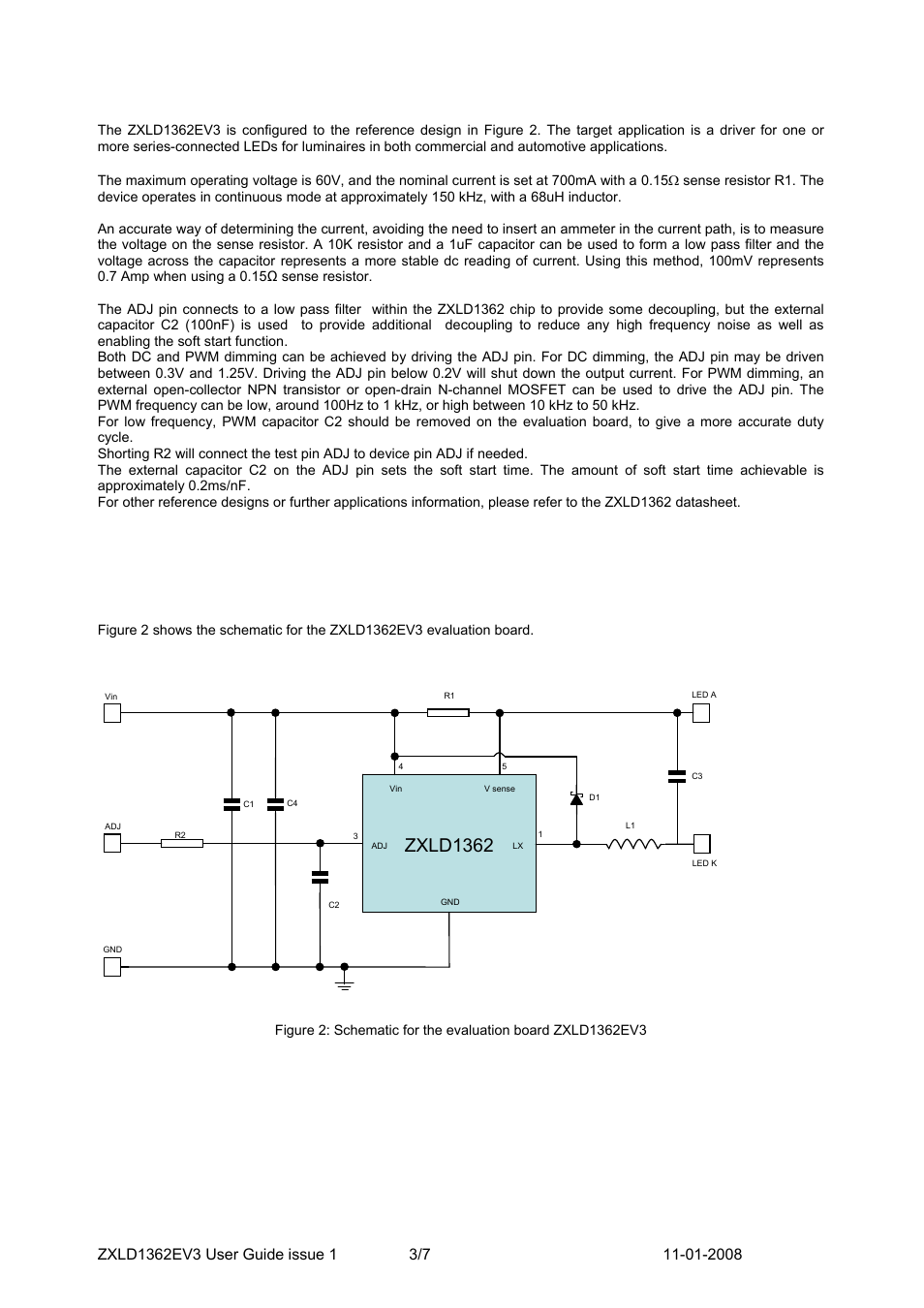 Zxld1362 | Zetex Semiconductors PLC ZXLD1362EV3 User Manual | Page 3 / 7