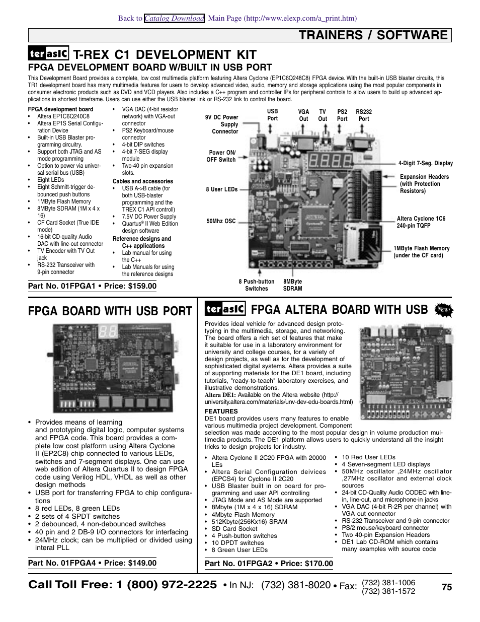 Fpga altera board with usb, Electronix express / rsr, Fpga development board w/built in usb port | Xilinx Velleman 3200USBASM User Manual | Page 5 / 10