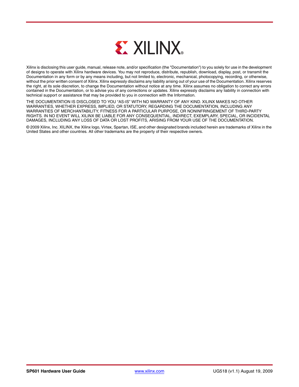 Xilinx SP601 Hardware UG518 User Manual | Page 2 / 55