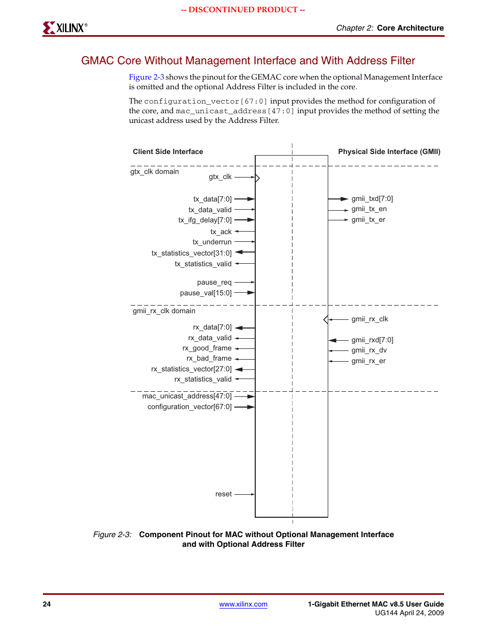 Figure 2-3 | Xilinx LOGICORE UG144 User Manual | Page 24 / 138