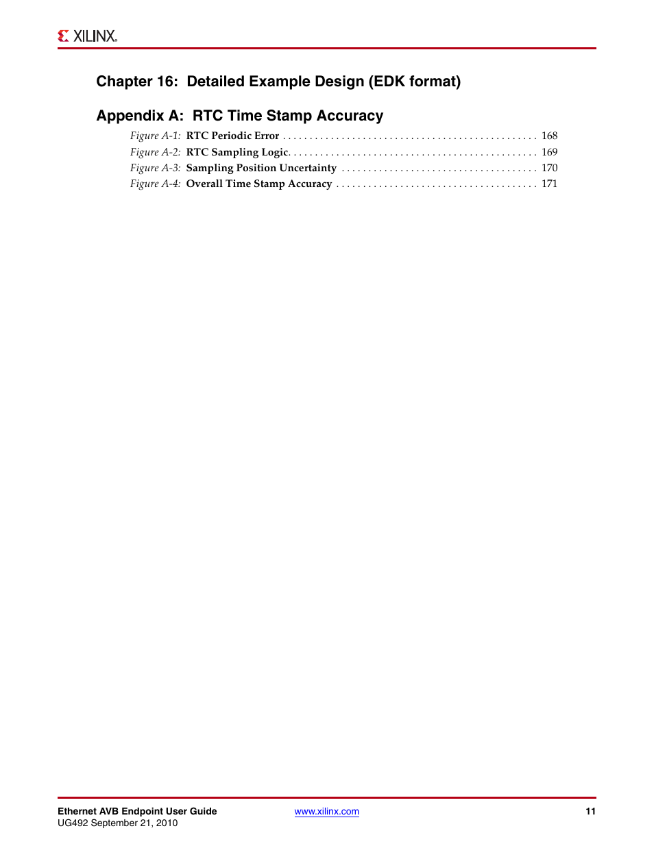 Xilinx IP Ethernet AVB Endpoint v2.4 UG492 User Manual | Page 11 / 172