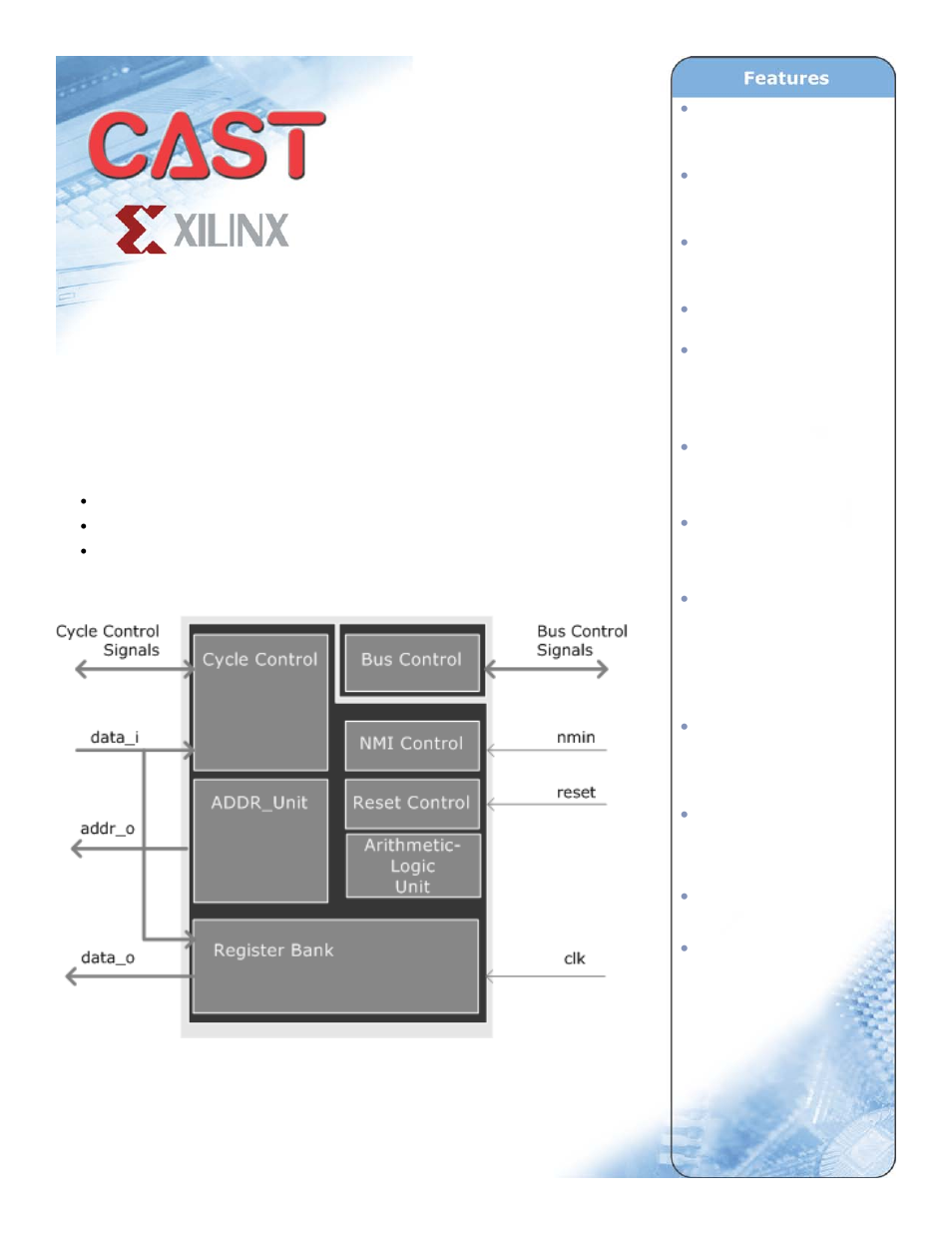Xilinx CAST CZ80CPU User Manual | 2 pages