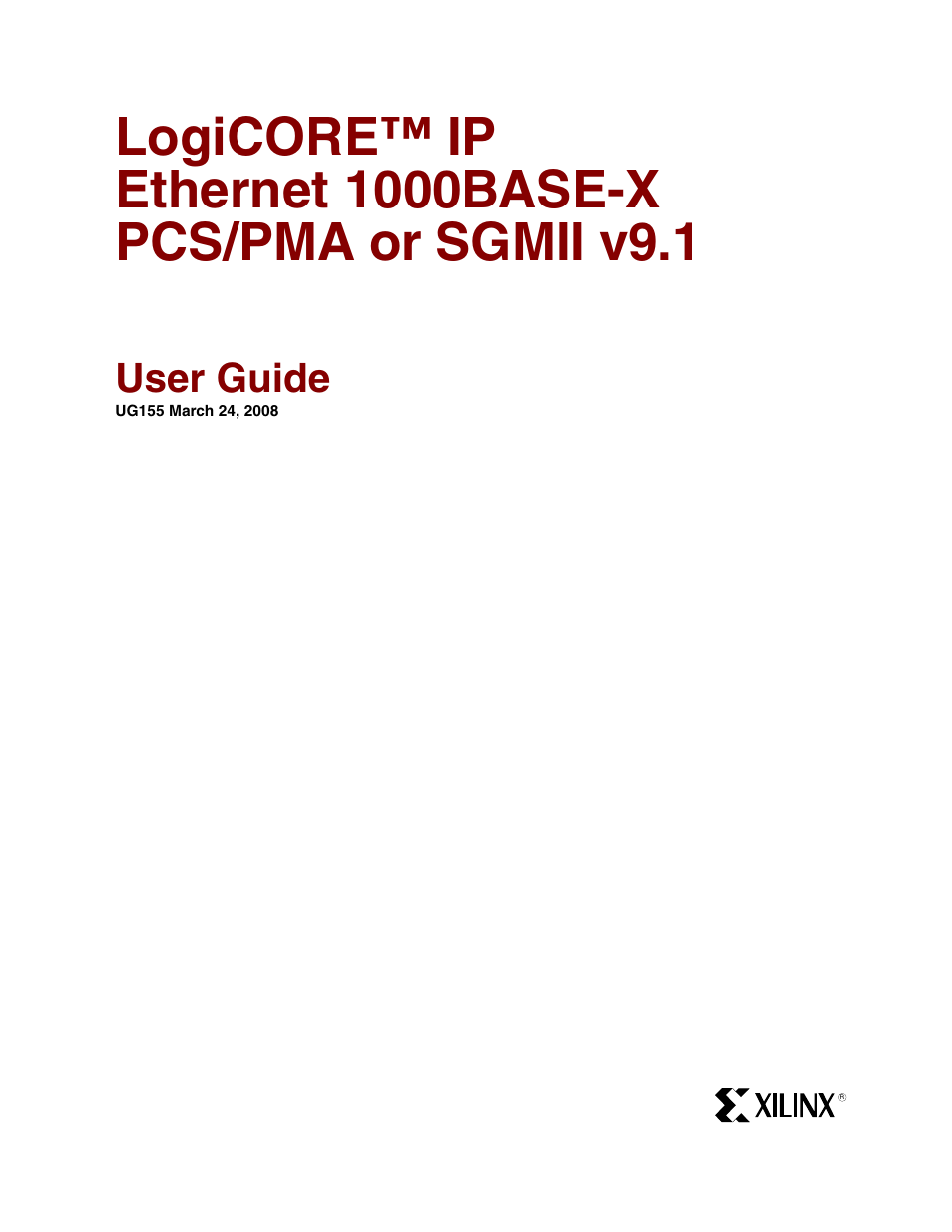 Xilinx 1000BASE-X User Manual | 230 pages