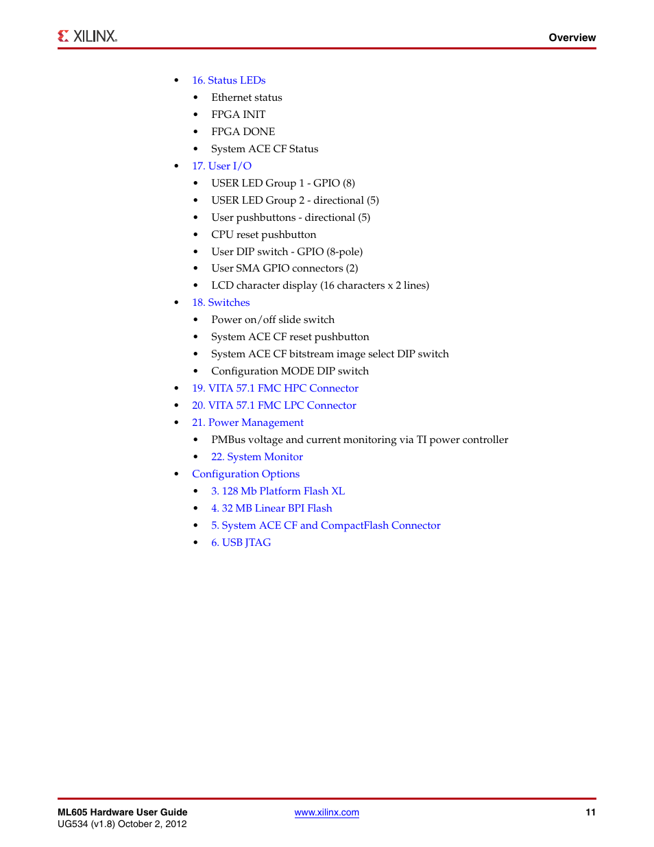 Xilinx ML605 User Manual | Page 11 / 96