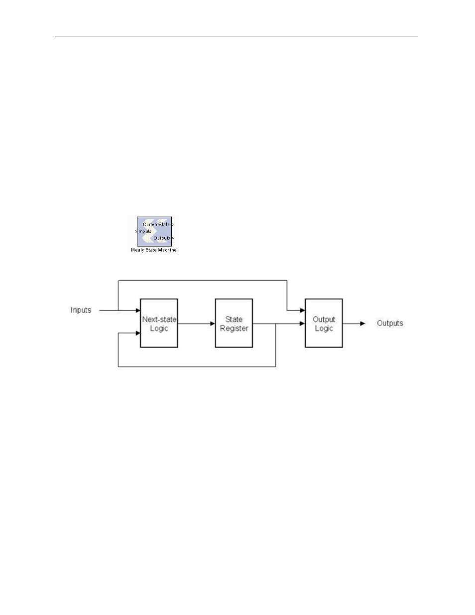 State machine, Mealy state machine | Xilinx V2.1 User Manual | Page 114 / 148