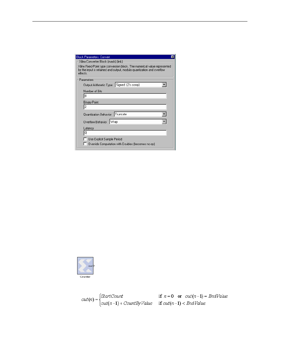 Counter | Xilinx V2.1 User Manual | Page 32 / 148