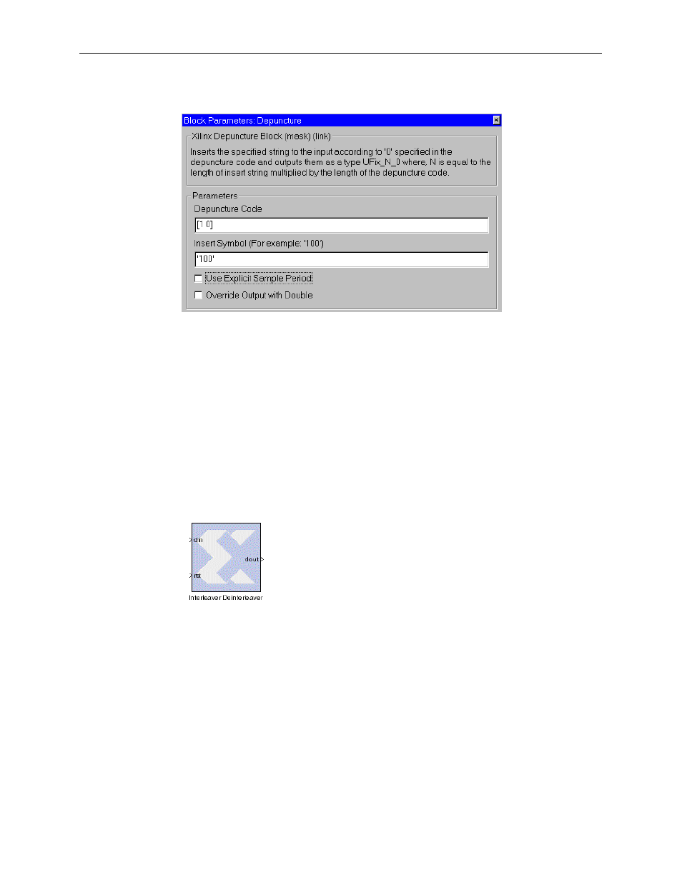 Interleaver deinterleaver | Xilinx V2.1 User Manual | Page 55 / 148