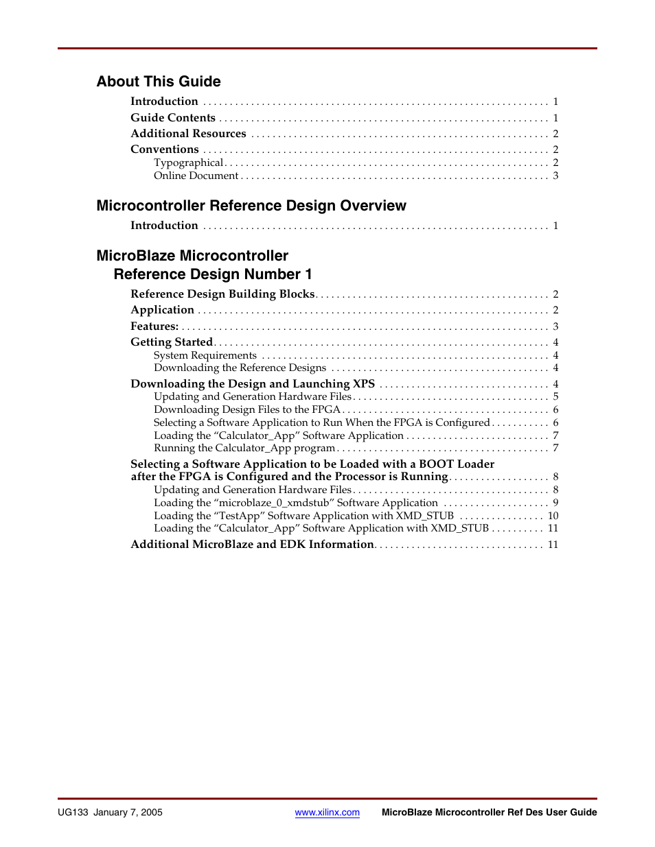 About this guide, Microcontroller reference design overview | Xilinx UG133 User Manual | Page 4 / 18