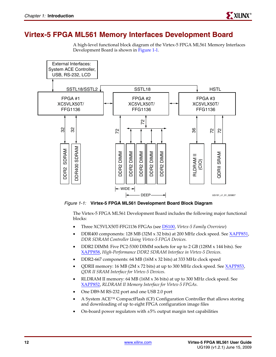 Xilinx Virtex-5 FPGA ML561 User Manual | Page 12 / 140