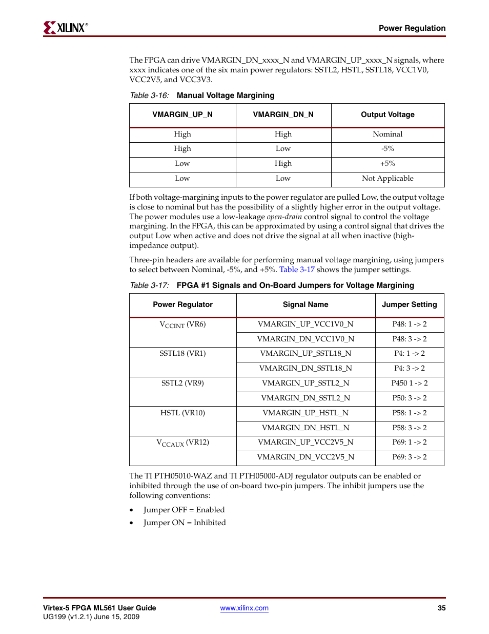 Xilinx Virtex-5 FPGA ML561 User Manual | Page 35 / 140