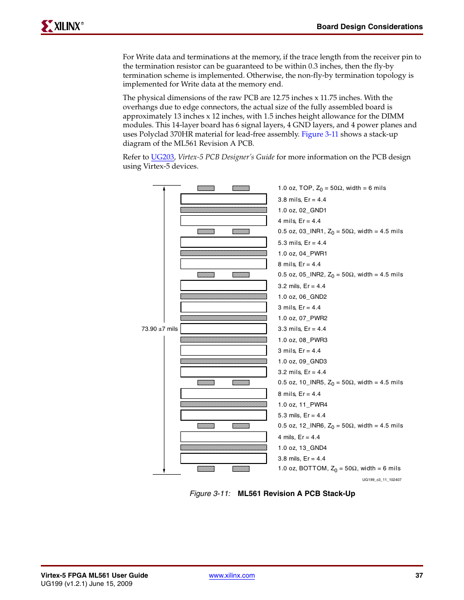 Xilinx Virtex-5 FPGA ML561 User Manual | Page 37 / 140