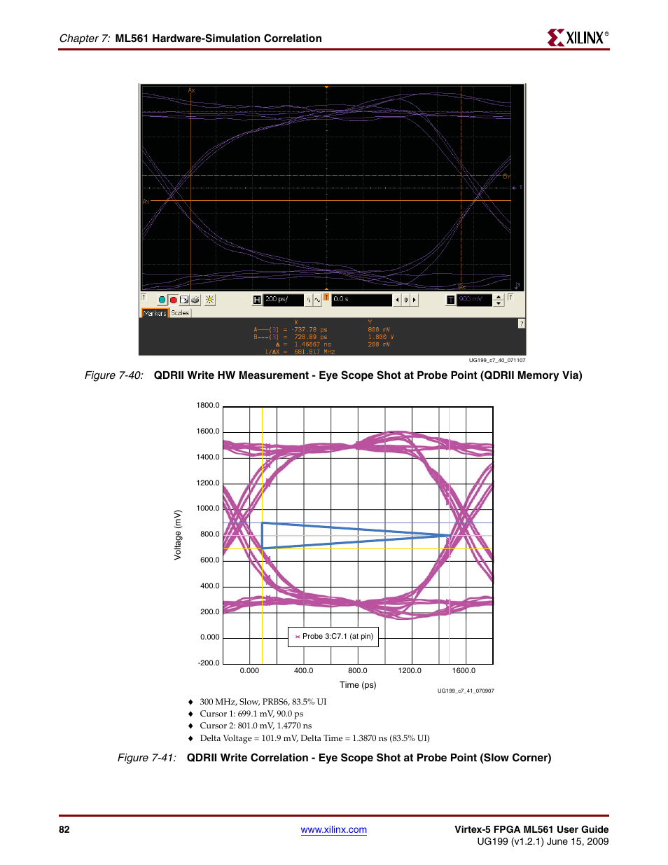 Chapter 7: ml561 hardware-simulation correlation | Xilinx Virtex-5 FPGA ML561 User Manual | Page 82 / 140