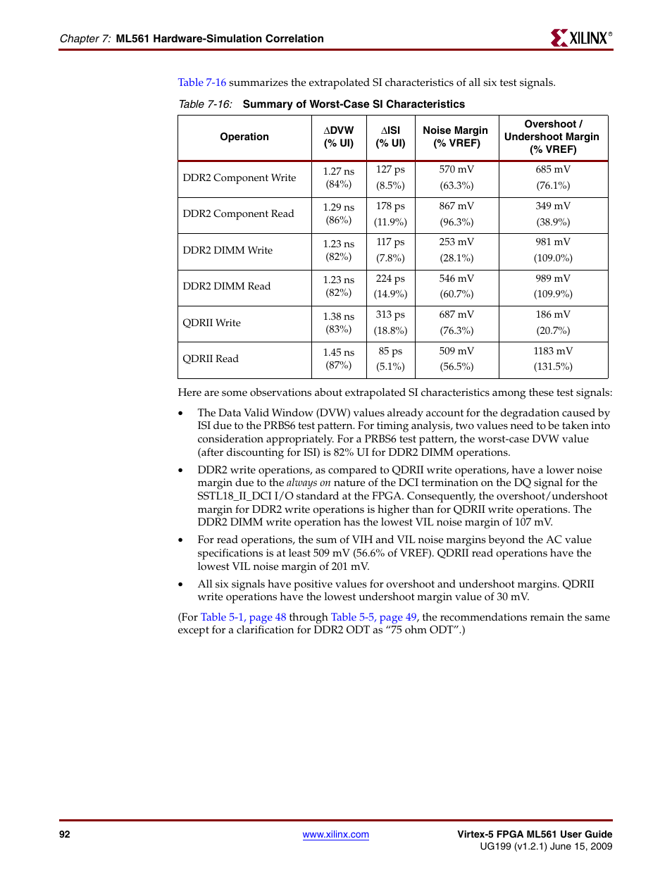 Xilinx Virtex-5 FPGA ML561 User Manual | Page 92 / 140