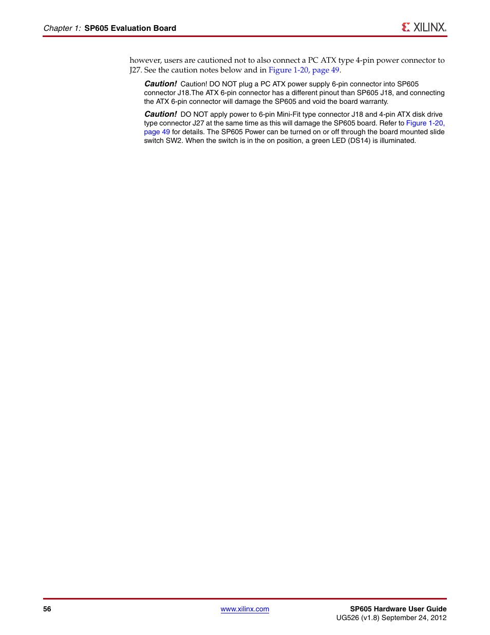Xilinx SP605 User Manual | Page 56 / 74