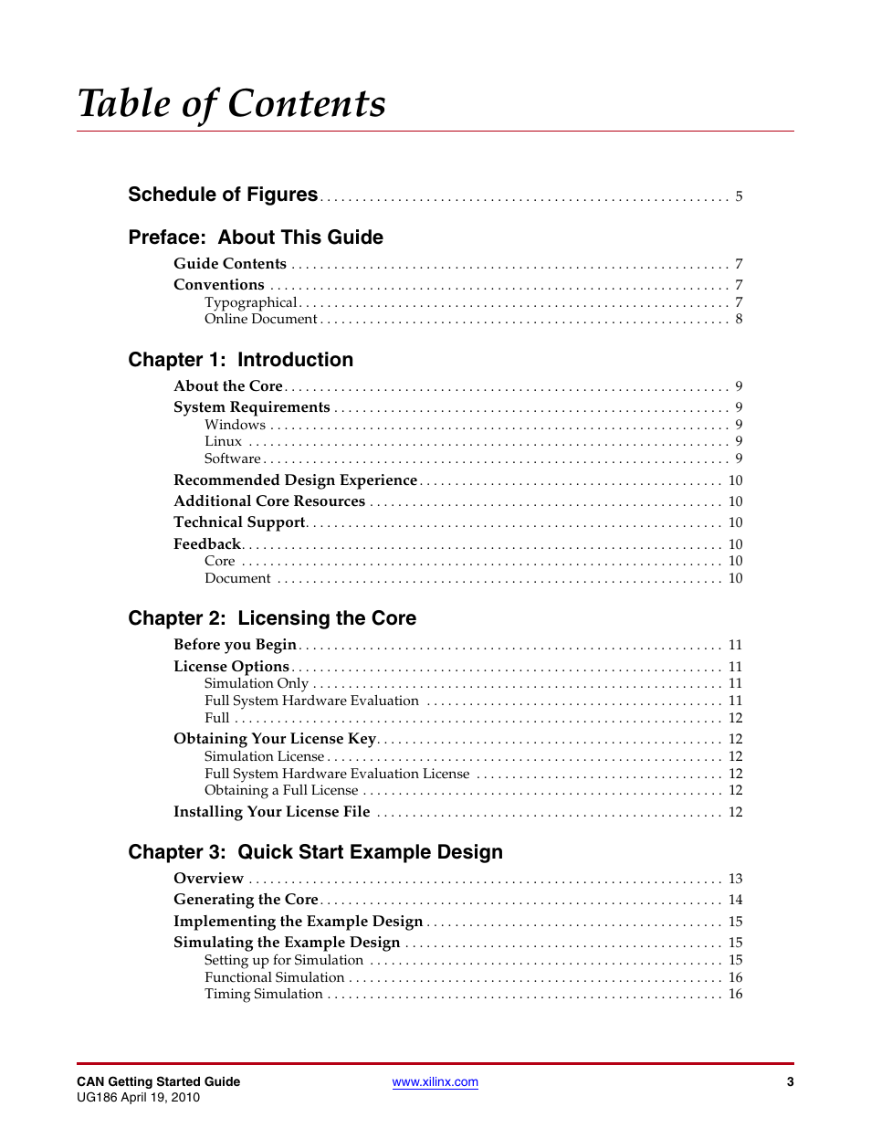 Xilinx LogiCORE IP CAN 3.2 User Manual | Page 3 / 28