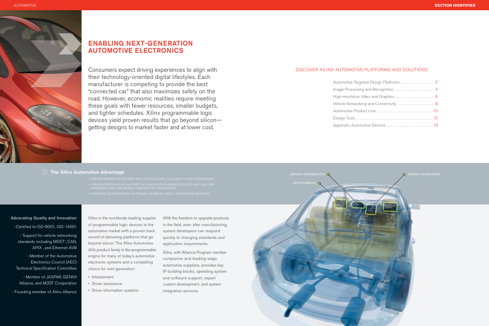 Enabling next-generation automotive electronics, The xilinx automotive advantage | Xilinx Automotive User Manual | Page 2 / 11