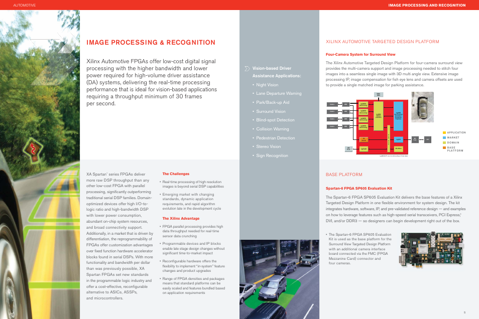Image processing & recognition, Xilinx automotive, 9"4qbsubo | Image processing and recognition automotive, Four-camera system for surround view, Spartan-6 fpga sp605 evaluation kit | Xilinx Automotive User Manual | Page 4 / 11