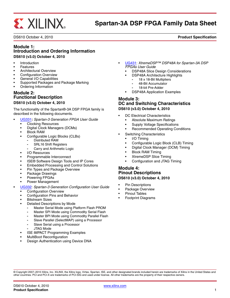 Xilinx DS610 User Manual | 101 pages