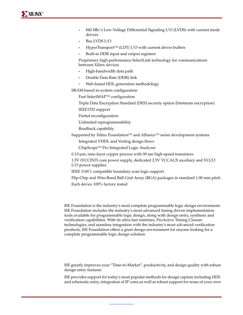 Foundation ise, Foundation features, Design entry | Xilinx ML310 User Manual | Page 14 / 70