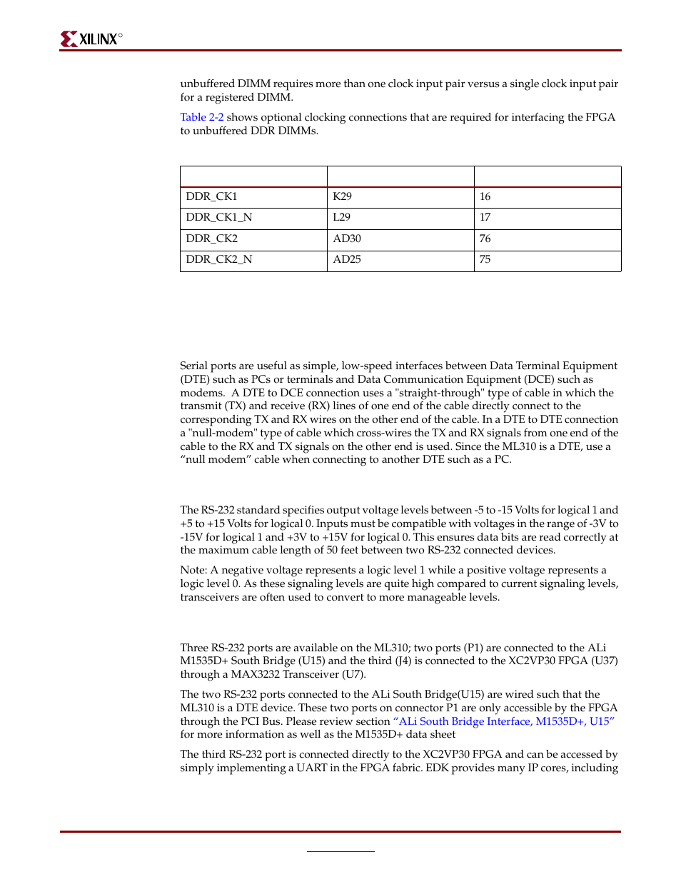 Serial port fpga uart, Introduction to serial ports, Signaling standards of rs-232 | Rs-232 on the ml310 | Xilinx ML310 User Manual | Page 26 / 70