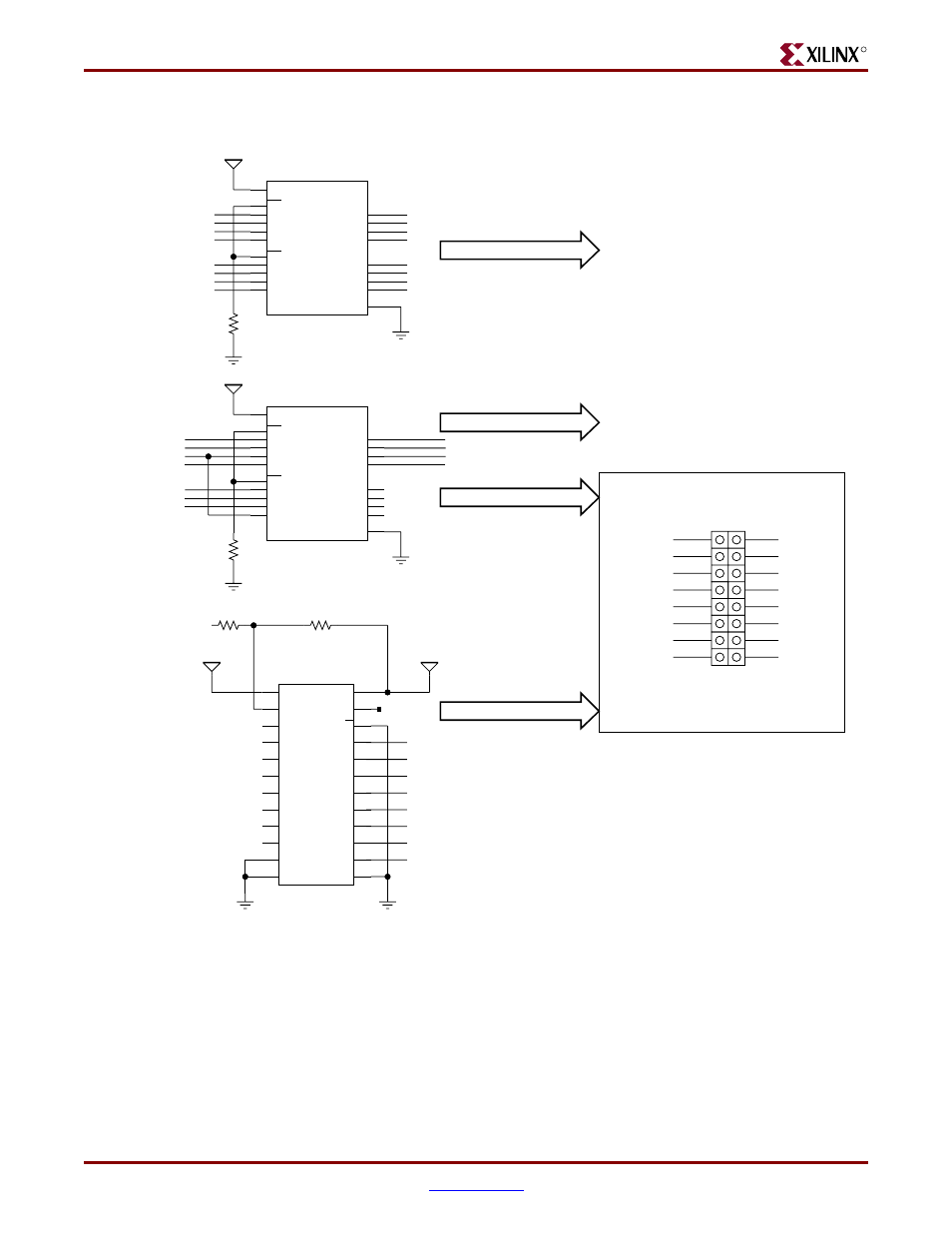 Figure 2-8, Board hardware, Figure 2-8: leds and lcd connectivity | Xilinx ML310 User Manual | Page 31 / 70