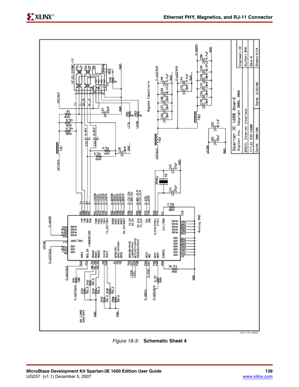 Xilinx MIcroblaze Development Spartan-3E 1600E User Manual | Page 141 / 168