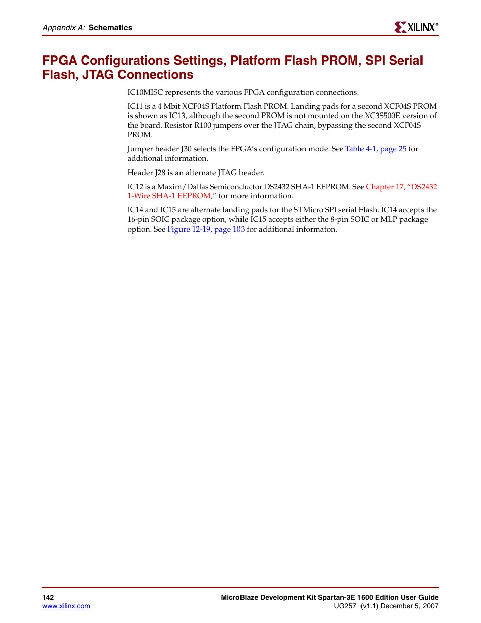 Connections | Xilinx MIcroblaze Development Spartan-3E 1600E User Manual | Page 144 / 168