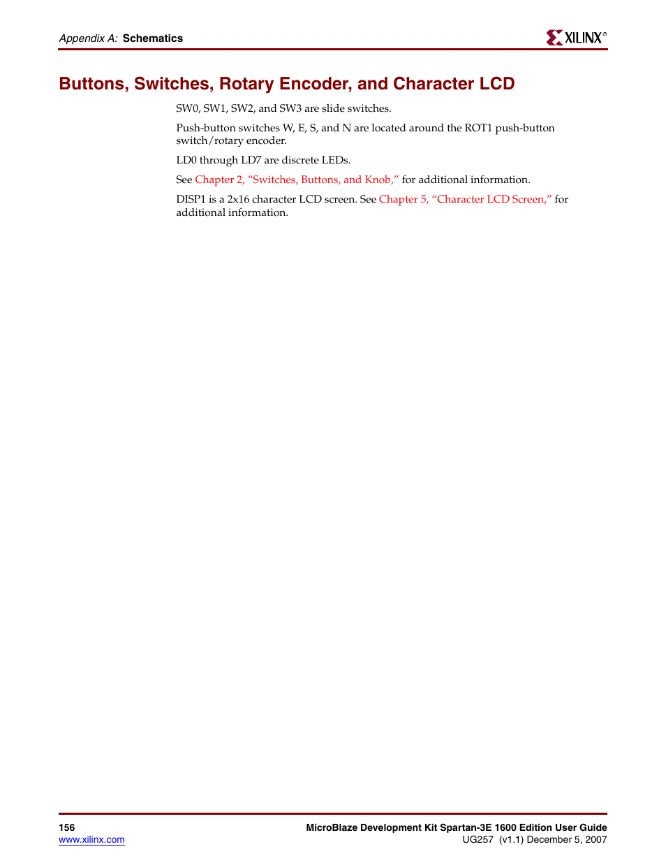 Xilinx MIcroblaze Development Spartan-3E 1600E User Manual | Page 158 / 168