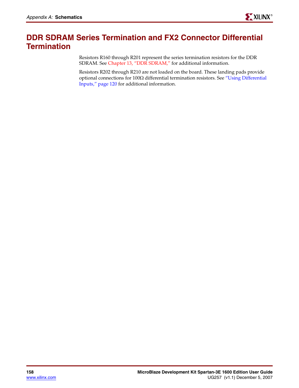 Xilinx MIcroblaze Development Spartan-3E 1600E User Manual | Page 160 / 168