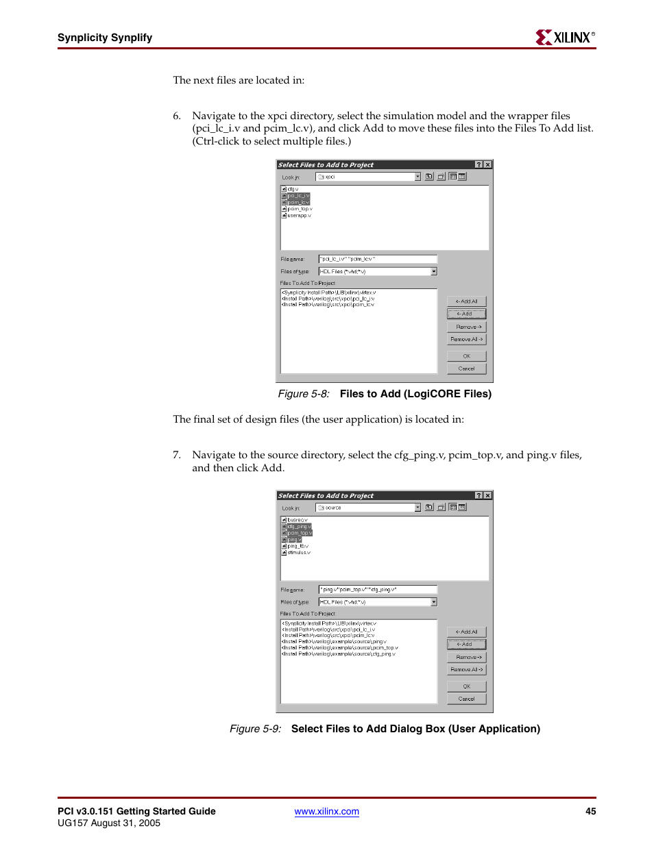 Xilinx LogiCore PCI v3.0 User Manual | Page 45 / 58