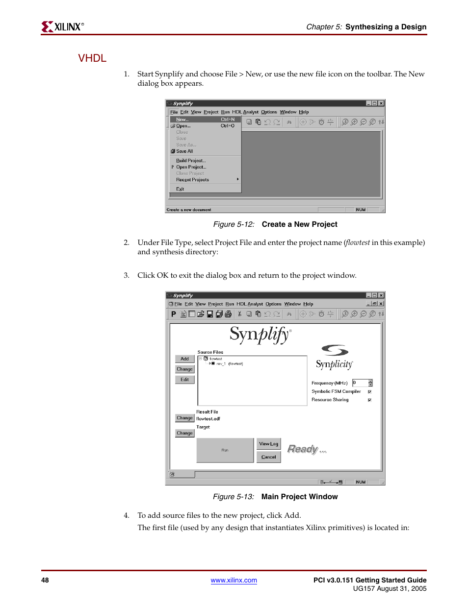 Vhdl | Xilinx LogiCore PCI v3.0 User Manual | Page 48 / 58