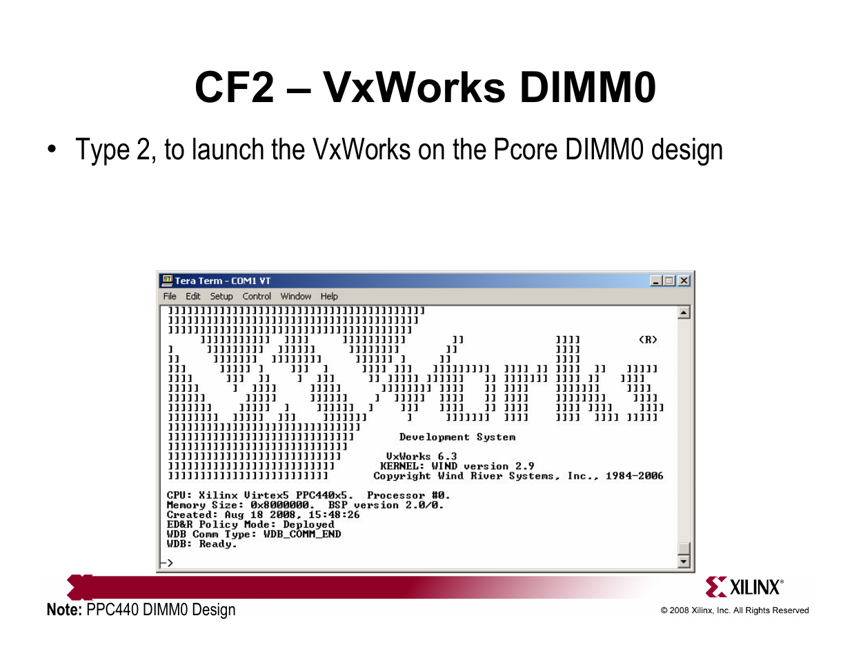 Cf2 – vxworks dimm0 | Xilinx ML510 User Manual | Page 19 / 43