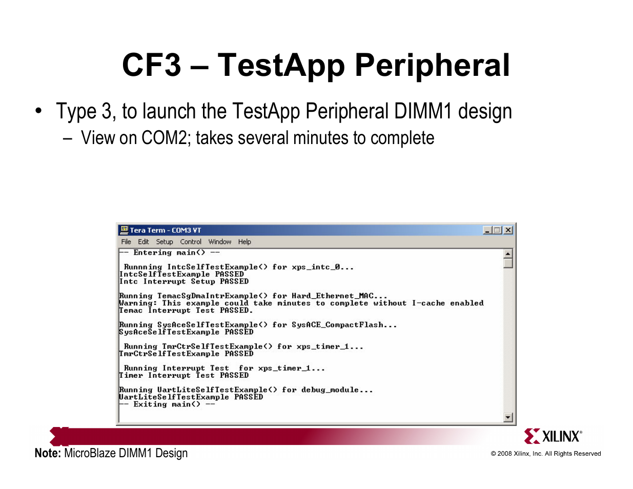 Cf3 – testapp peripheral | Xilinx ML510 User Manual | Page 20 / 43