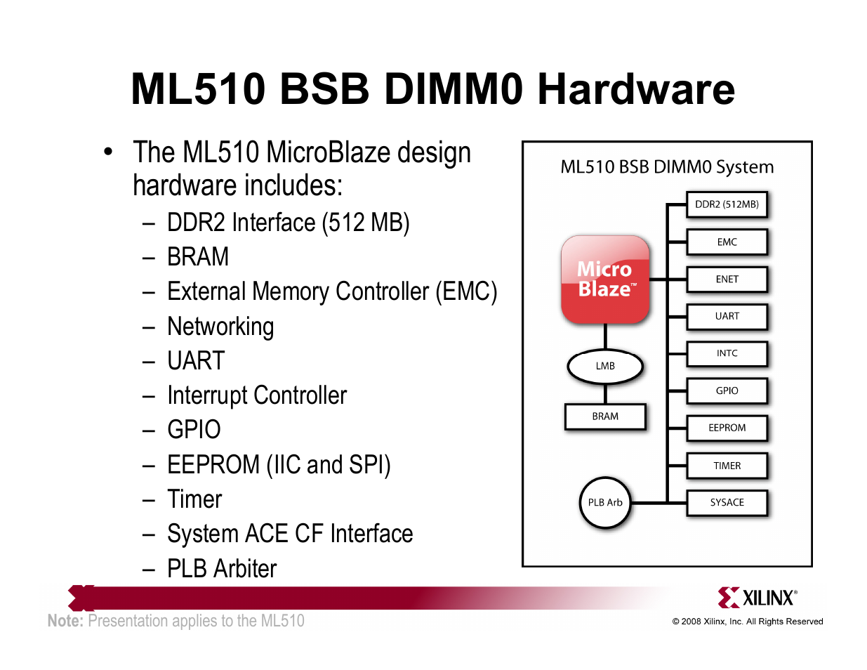 Ml510 bsb dimm0 hardware | Xilinx ML510 User Manual | Page 3 / 43
